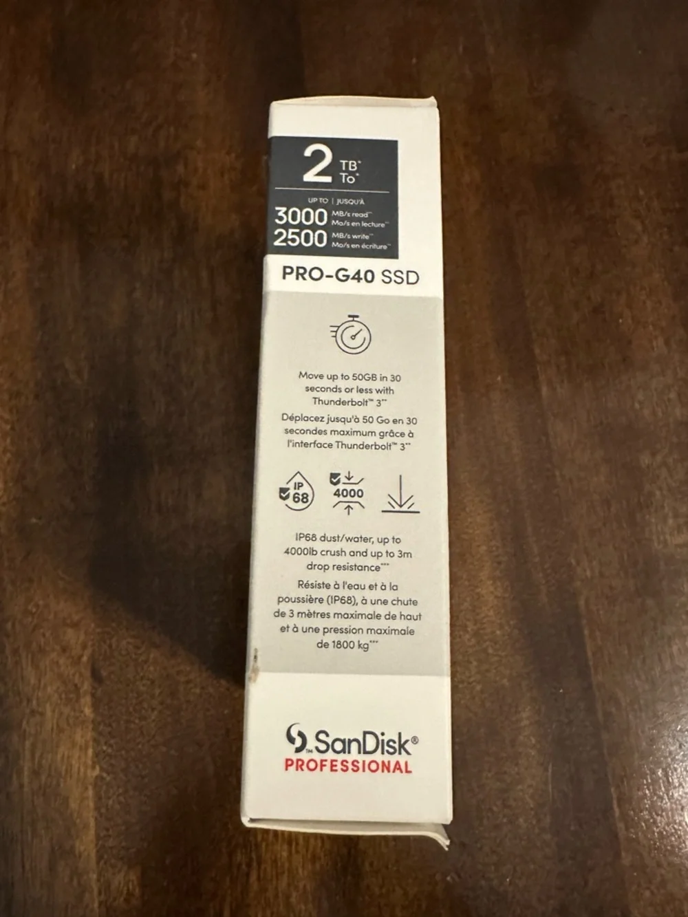 New 2TB SanDisk Professional PRO-G40 Portable NVMe SSD Thunderbolt 3 - Picture 5 of 9